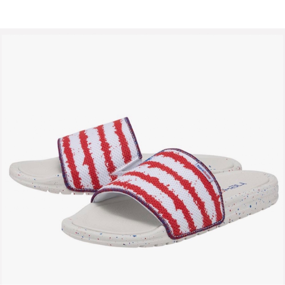NWT Hey Dude Peggy Flag Slide Sandals Women's Size 7 NEW - Picture 15 of 16